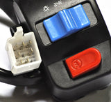 Close-up of the Right Handlebar Switch for the Baja Motorsports BE500, featuring a seven-pin connector for easy replacement. Ideal for maintaining your Baja BE500 with quality parts from Monster Scooter Parts.