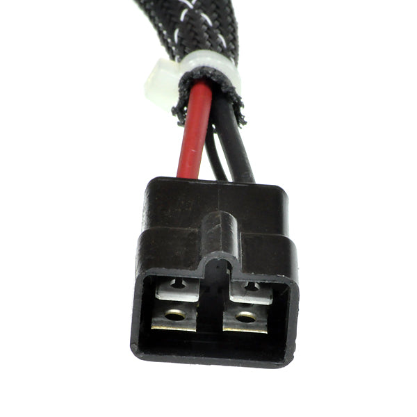 Right High Torque Motor (E679HS) for the Jazzy 1122 power chair, featuring a black and red wire with a white strip and a black electrical device with holes.