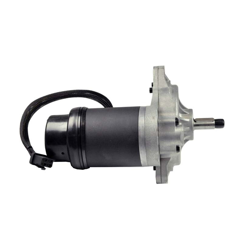 Right Side Drive Motor without Hardware for the Jazzy Select, Select GT, Select 6, & Select 6 Ultra; a close-up of a cylindrical black component, essential for power chair functionality.