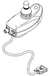 RII Joystick for Invacare Power Chairs, depicted in a black and white line drawing, showcasing its detailed design and compatibility with multiple Invacare models.