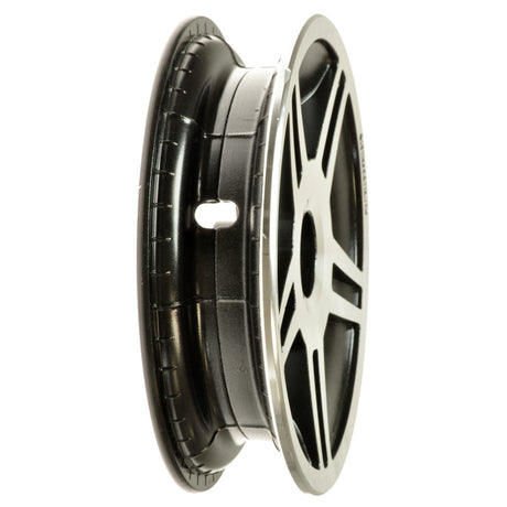 Drive Wheel Rim for the Jazzy 614 and 614HD, featuring a close-up view of the black split-rim design with bolted outer and inner sides, suitable for mounting foam-filled or solid tires.