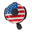 Ringer-Style Handlebar Bell featuring a flag design, ideal for bikes and scooters, provided by Sunlite for practical and fun riding accessories.