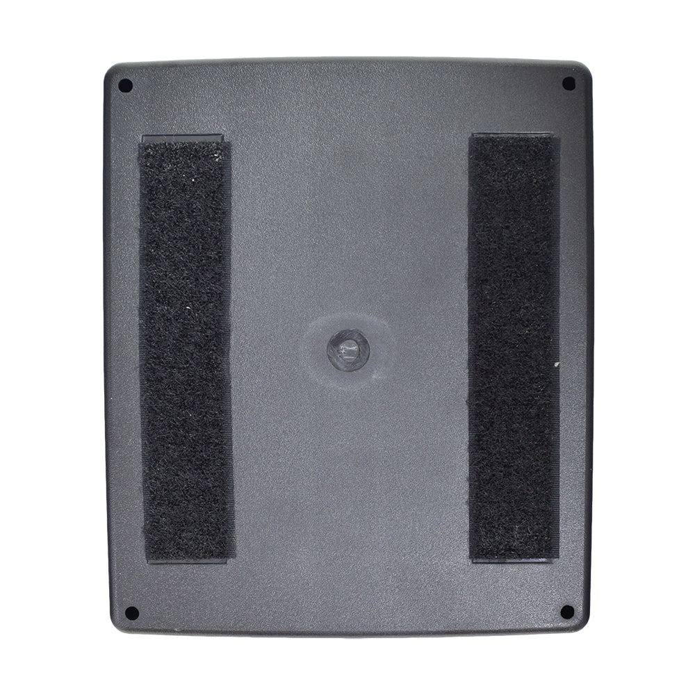 Battery Box Assembly for the Shoprider Echo (SL73) and Hero mobility scooters, featuring a black rectangular case with a central hole and integrated black foam, charger port, and circuit breaker.