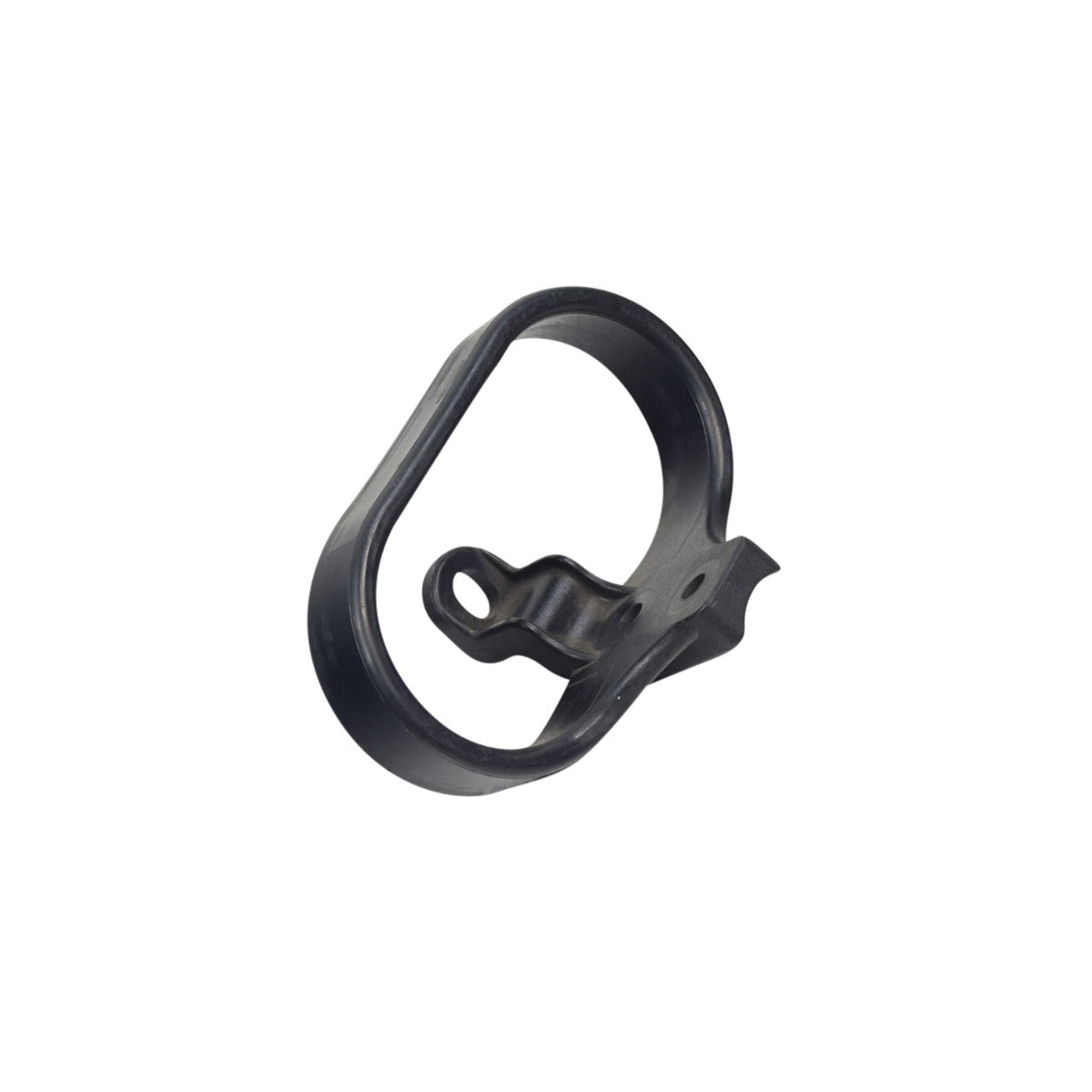 Plastic Tiller Loop Handle for Shoprider Dasher 3, Dasher 9, Scootie Jr, and Start travel mobility scooters, black, circular with a central hole, designed to attach to the scooter's tiller.