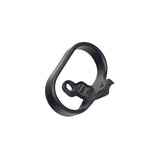 Plastic Tiller Loop Handle for Shoprider Dasher 3, Dasher 9, Scootie Jr, and Start travel mobility scooters, black, circular with a central hole, designed to attach to the scooter's tiller.