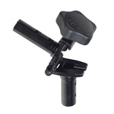 Plastic Tiller Loop Handle for Shoprider Dasher 3, Dasher 9, Scootie Jr, and Start scooters, featuring a black metal cylinder with a black handle, designed to attach to the scooter's tiller.