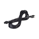 15 Foot Extra Long AC Power Cord Cable (NEMA 5-15P to IEC C5) for LG TV, showing a black cable with a familiar 3-hole cloverleaf connector, ideal for extending reach to power outlets.