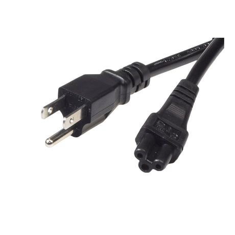 Battery Charger Power Cord with IEC C5 Connector for Mobility Scooters & Power Chairs, showing a close-up of the black cable and connector, ideal for various battery charger types.