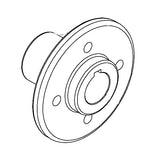 Rear Hub for Shoprider Sprinter XL4 Deluxe, shown in a detailed black and white line drawing, illustrating the circular design with mounting points for wheel assembly rims.