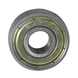 608ZZ (608Z) ABEC-5 Shielded Scooter Wheel Bearings (Set of 2), close-up view showing metal shields and circular design, essential for scooters, skateboards, and roller skates.