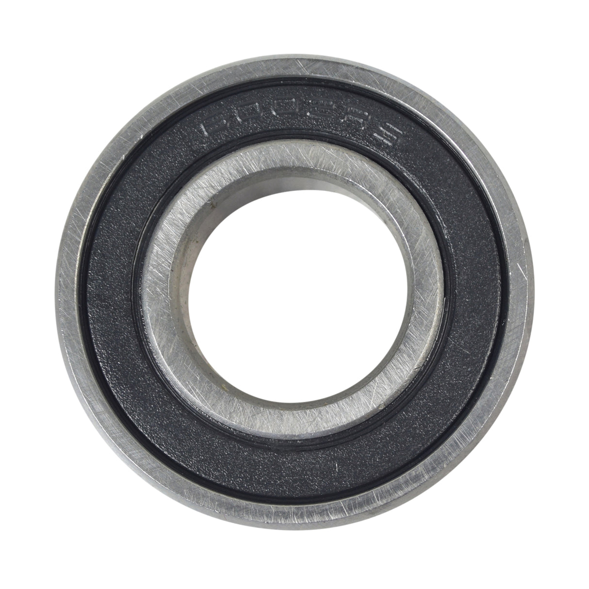 Close-up of 6002-2RS (6002RS) Sealed Scooter & ATV Bearings (Set of 2) showing high-temperature plastic seals and chrome steel construction, pre-lubricated for immediate installation.