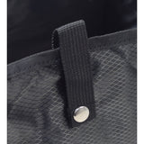 Close-up of the Under-Seat Tote Bag for Drive Medical Rollators 726, 728, & 10261, showcasing its durable black fabric, metal clasp, and snap-on straps for secure attachment.