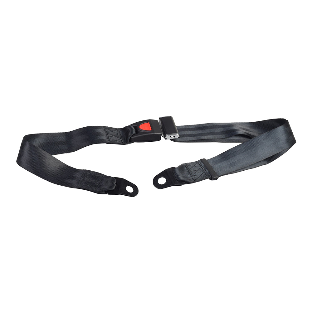 60 Seat Belt for the Golden Technologies LiteRider (GL110/GL140) mobility scooter, featuring a black strap with a red button, providing essential safety for users.