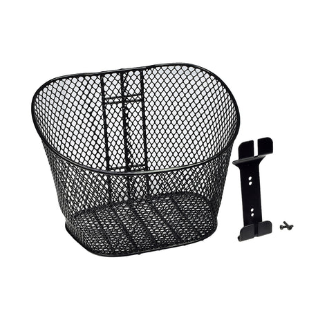 Front Basket Assembly for Pride Legend XL, featuring an angled oval basket, mounting bracket, and screw components.