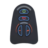 Keypad for 4 Key VR2 Joystick Controller, featuring colorful buttons on a black surface, designed for easy replacement on mobility power chairs.