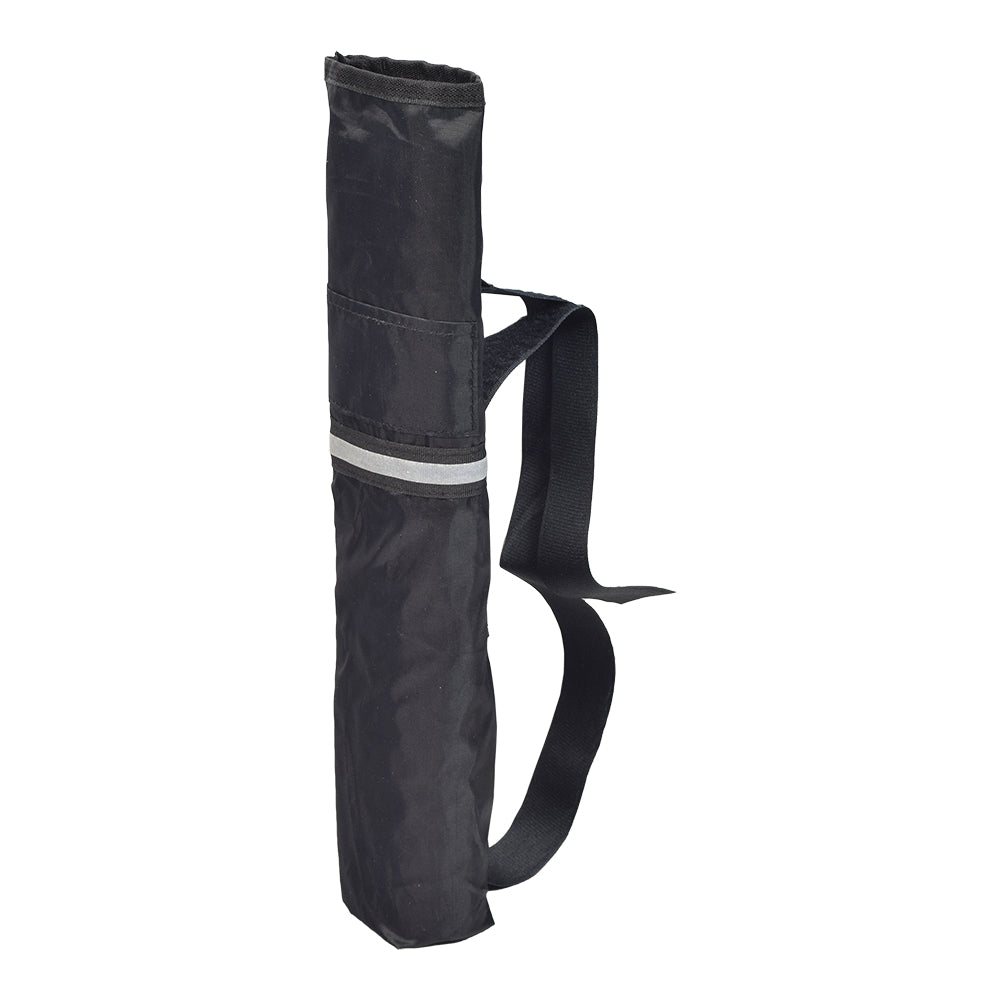 Cane Holder for Golden Scooters & Power Chairs, shown as a black bag with a strap designed to attach to the backrest, providing secure and convenient cane storage.