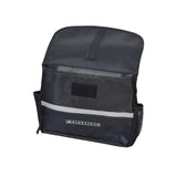 Saddle Bag & Seat Back Bag (Backpack) Combination for Mobility Scooters, Power Chairs, & Wheelchairs: Durable black nylon bags with zippered pockets and Velcro closures, offering ample storage and enhanced mobility convenience.