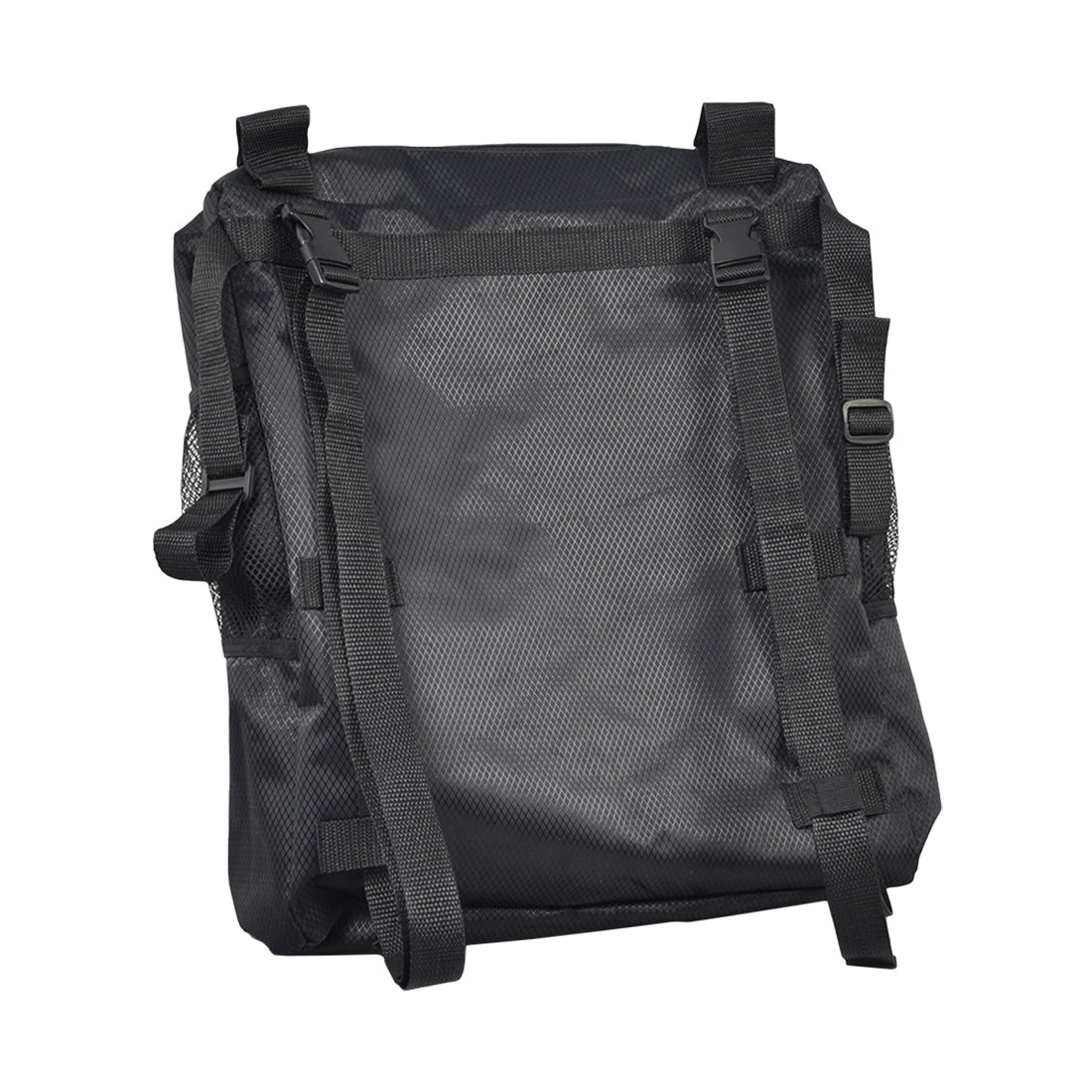 Seat Back Bag (Backpack) for Mobility Scooters & Power Chairs by AlveyTech, featuring strong ripstop nylon, multiple zippered compartments, and adjustable straps for secure attachment. Ideal for carrying daily essentials discreetly.