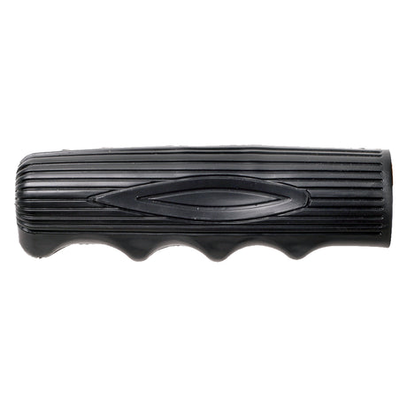 Handlebar Grips for the Schwinn Sting-Ray Bicycle (Set of 2), featuring black rubber with ergonomic finger grooves and a retro design, shown in close-up against a plain white background.