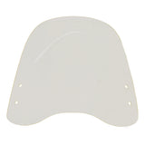 Universal Scooter Windshield (without Hardware) (Blemished) - A white plastic shield with holes, gold trim, and a circular light in the middle, designed for compatibility with various scooter models.