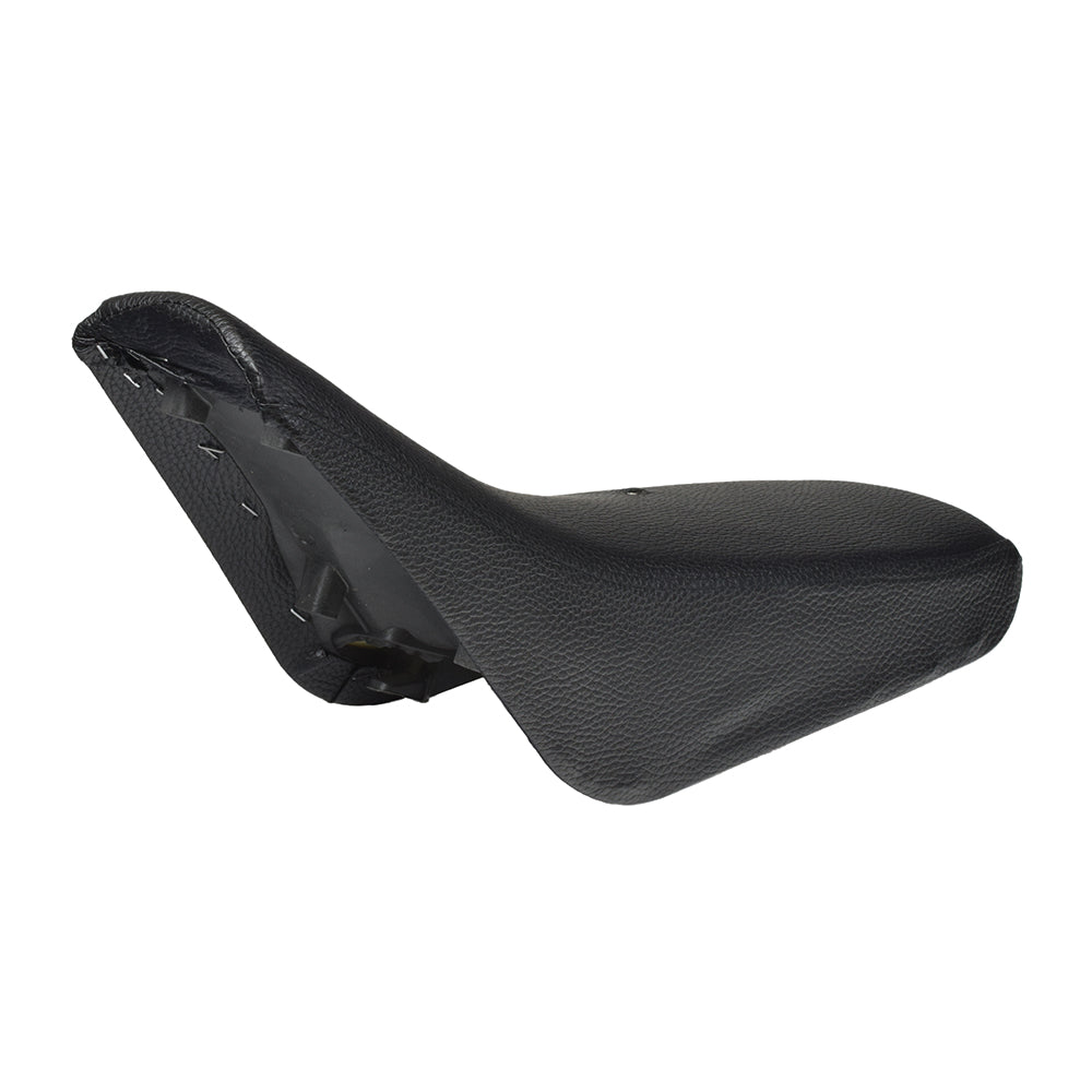 Seat for 70cc Baja, Coolster, Honda, and Motovox Dirt Bikes (Blemished) showing a minor rip in the black vinyl upholstery with a complete seat assembly, including cover, foam, and plastic base.