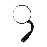 Flexible Handlebar Mount Rearview Mirror (Blemished) with a black flexible gooseneck rod and a clamp-on holder. The mirror has a tiny blemish on the underside.