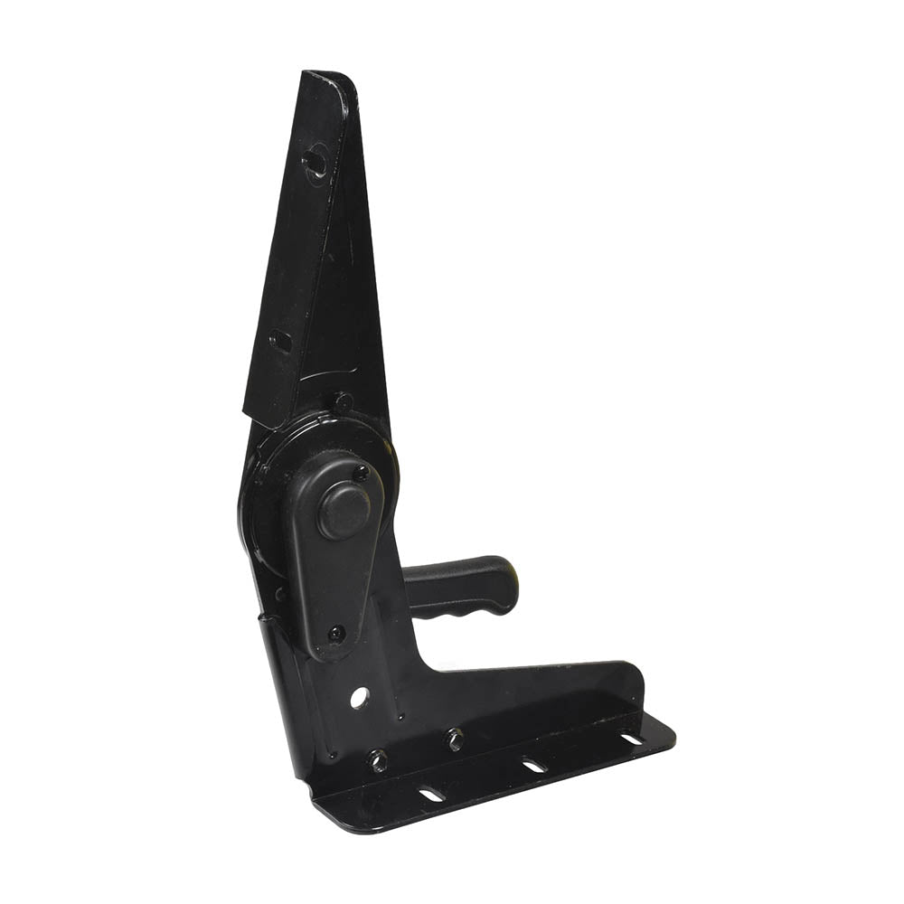 Fold-Flat Seat Hinge Set for the Golden Technologies Compass (GP600) power chair, featuring a black metal bracket with a handle, available in the Scratch & Dent sale with minor blemishes.