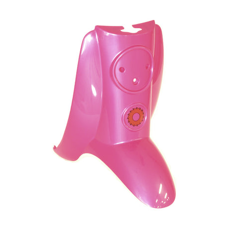 Magenta (Daisy) Front Fairing for Razor Pocket Mod (Blemished) featuring a round headlight area, perfect for replacing damaged or missing fairings. Note: headlight cover is broken into two pieces.