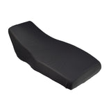 Black Vinyl Seat for 90cc - 125cc ATVs featuring a dimpled non-slip texture, designed for universal fit across various ATV models, including Baja Canyon and Coolster.