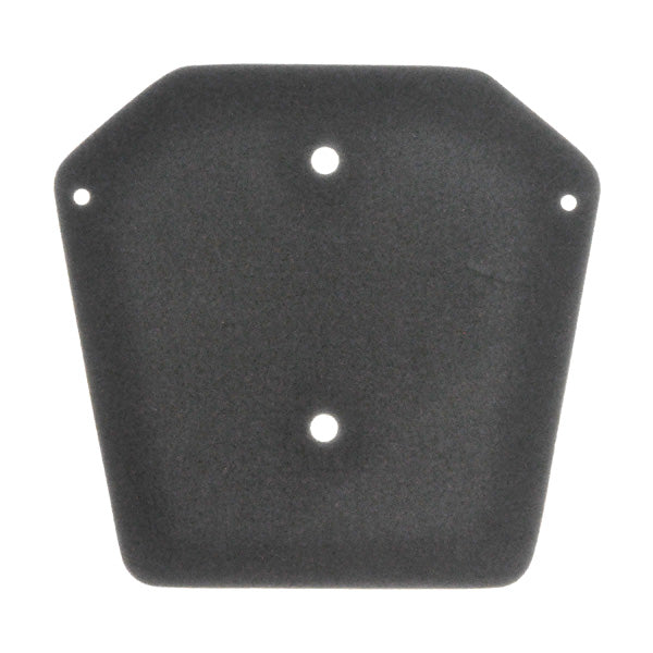 Seat Assembly for the Minimoto Sport Racer, featuring a black plastic structure with holes and an integrated fastener for easy installation.