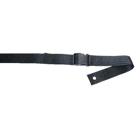 Seat Belt with Pinch Buckle for Scooters and Power Chairs: A sturdy black nylon strap with a pinch buckle, designed for scooters and power chairs. Available in 48 and 60 lengths for adjustable safety and comfort.