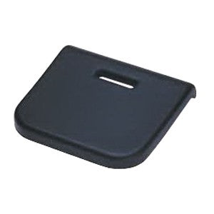 Seat with Hardware for the Invacare 65350 & 65851 Rollators; a black square object with a hole, designed for replacing damaged or missing rollator seats.