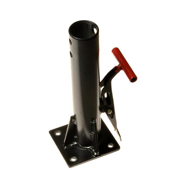 Seat Pedestal for the Golden Technologies Companion I (GC240) and II (GC340, GC440) Scooters: a black metal pole with a red handle, designed to bolt onto the scooter's frame.