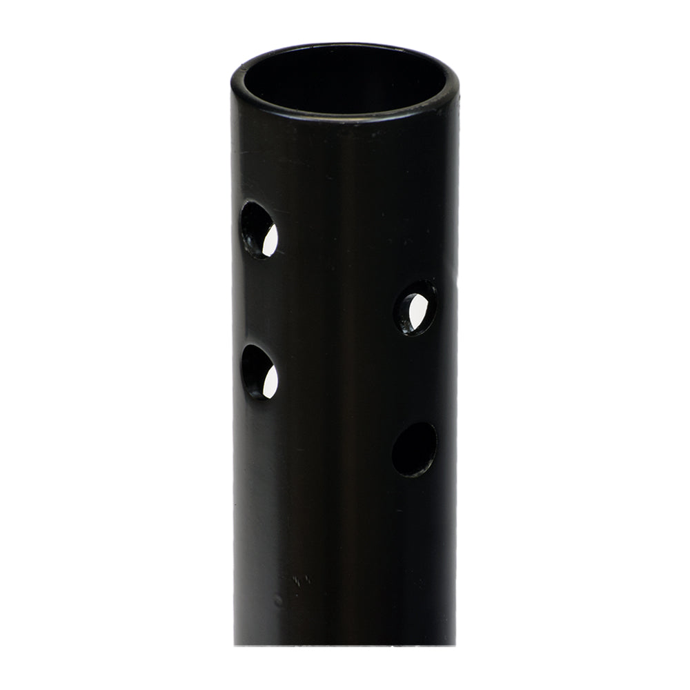 Seat Post for Pride Travel Pro SC36, a black metal tube with three adjustable holes, designed for secure upper seat post attachment. Includes bushing and pin for easy installation.