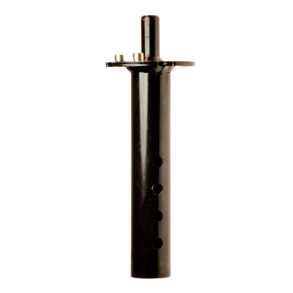 Seat Post for the ActiveCare Spitfire EX 1420, a black metal cylinder with holes, designed for height adjustment, compatible with specific Spitfire scooter serial numbers.