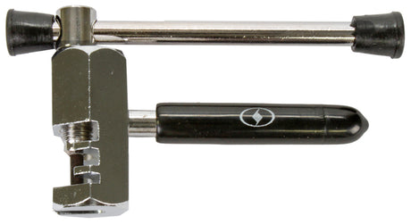 Close-up of the Series II Chain Breaker Tool, showcasing its compact design and mechanical parts, essential for repairing and replacing bike chain links.