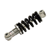 Shock Absorber for the Razor Dirt Quad, featuring a black coil and silver metal spring, shown in close-up, designed for optimal performance on the Razor Dirt Quad ATV.