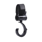 Single swivel hook attachment with its hook and loop strap, front view