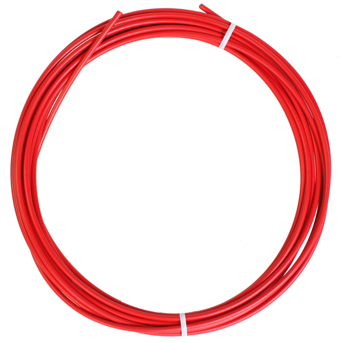 SIS Cable Housing, a coiled wire with a white band, suitable for various scooters and bikes, enhancing durability and performance.