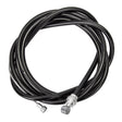 Slick Brake Cable from Sunlite, featuring a black hose with silver tips, designed with a galvanized inner wire and PTFE sheath, ideal for both front and rear brake applications.