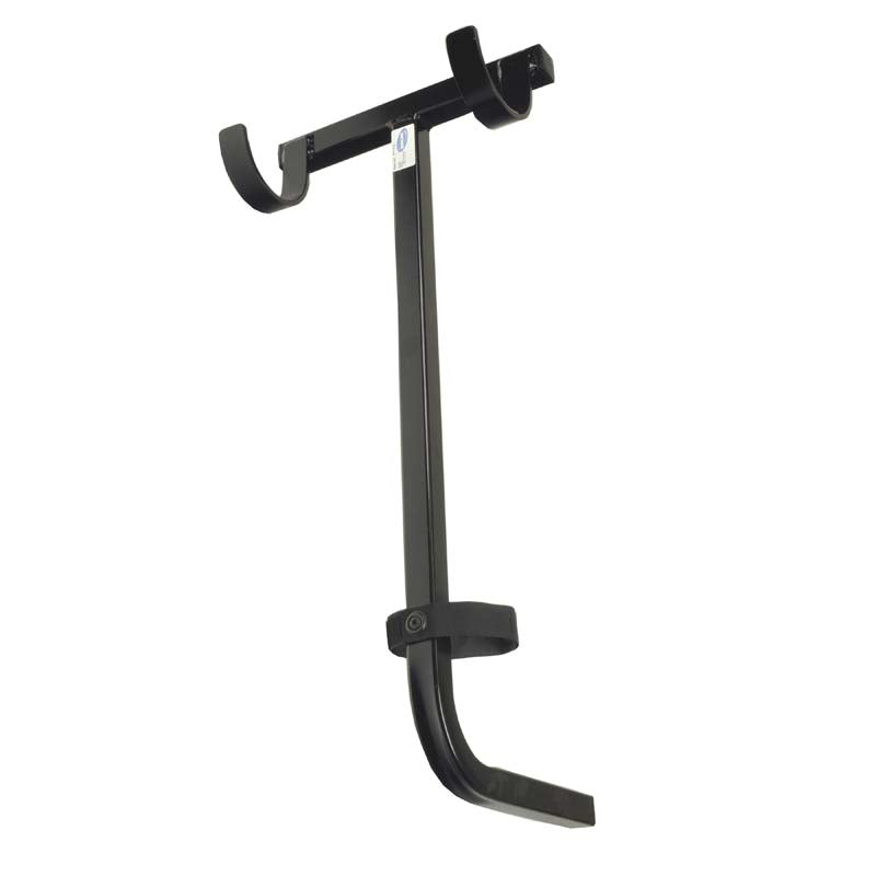 Small Walker Holder for the Invacare Lynx L-3, L-3X, and L-4, a black metal hook designed to attach and secure a walker to the back of a mobility scooter's seat.