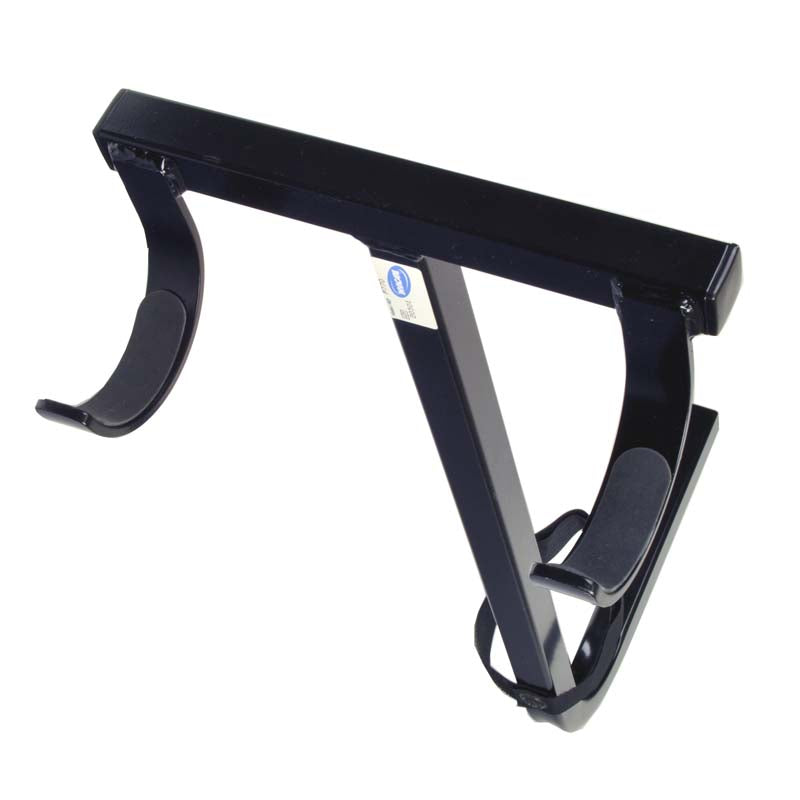 Small Walker Holder for the Invacare Lynx L-3, L-3X, and L-4 mobility scooters. Features a black metal stand with handle, designed to attach to the scooter's seat for carrying a walker.