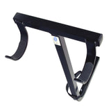 Small Walker Holder for the Invacare Lynx L-3, L-3X, and L-4 mobility scooters. Features a black metal stand with handle, designed to attach to the scooter's seat for carrying a walker.