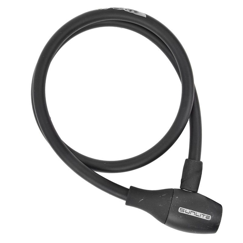 Soft Touch Cable with Integrated Lock featuring a black handle and durable black cable, designed for securing bikes and scooters.