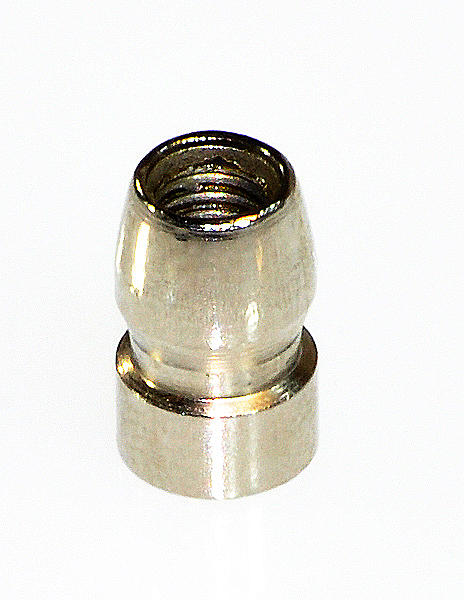 Spark Plug Terminal Nut: A close-up of a silver metal nut designed for threading onto spark plugs, essential for those needing a replacement terminal nut when ordering new spark plugs.