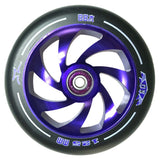 125 mm AO Spiral Kick Scooter Wheel featuring a distinctive 7-spoke design and a sleek, modern look.