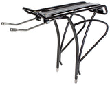 Sport Rear Rack with sturdy metal legs, designed for versatile use on bikes and scooters.