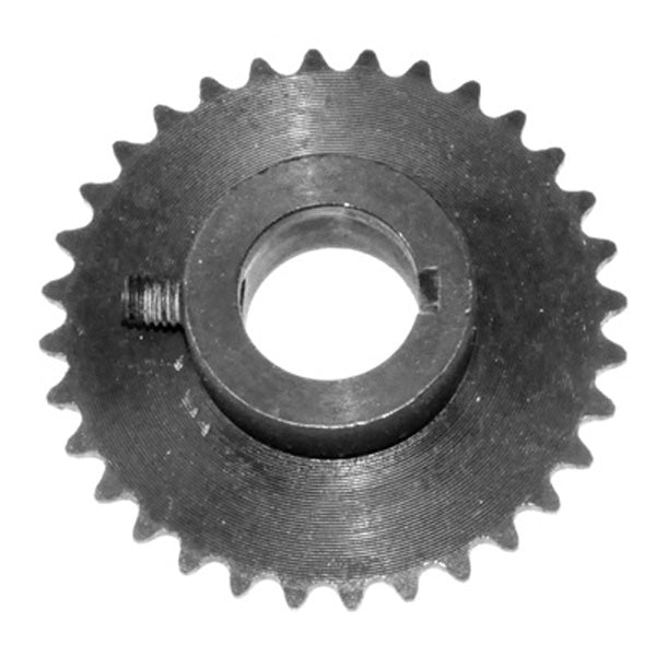 Close-up of a metal sprocket for Razor Ground Force & Ground Force Drifter - Chain Drive, showcasing detailed gear teeth essential for the chain drive mechanism in go-karts.