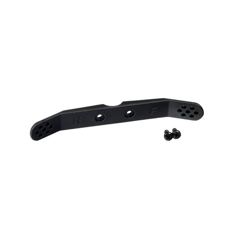 Throttle Control Lever for the Go-Go Elite Traveller, Go-Go Ultra X, Pride Revo, and Pride Travel Pro mobility scooters, featuring a black plastic design with holes and screws.