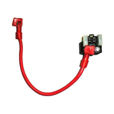 Starter Relay for Baja Wilderness Trail 400 (WD400) ATV - VIN Prefix LWG, featuring a red wire with black and grey connectors, essential for the electric starter system.